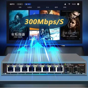 2.5G Netwerk Switch – 8 Poorten + 2×10G SFP Uplink, Computers en Software, Netwerk switches, Verzenden, Nieuw
