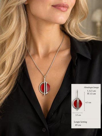 Niels Erik From - Carneool - Sterling 925s zilver - Ketting, Antiek en Kunst