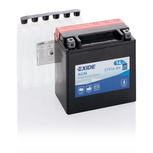 Exide AGM 12V accu | ETX16-BS | 12V 14Ah, Auto-onderdelen, Accu's en Toebehoren, Ophalen of Verzenden