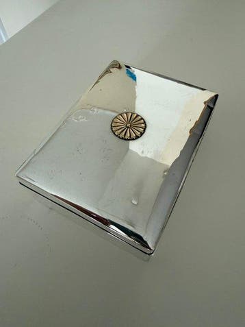 Doos - Zilver - Chinese zilveren sigaret, Antiek en Kunst