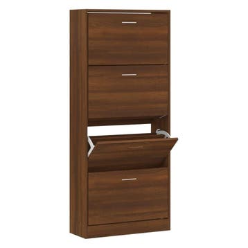 Schoenenkast 63x147cm - Bruin Eiken | Retourdeal 66% KORTING, Ophalen of Verzenden, Gebruikt, Modern