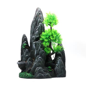 Rotsformatie met bonsai 40cm / Aquariumdecoratie As-243, Verzenden, Nieuw, Gevuld zeewateraquarium