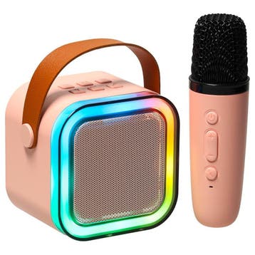 Ikonka Karaoke Set met Microfoon – Bluetooth USB LED, Ophalen of Verzenden, Nieuw