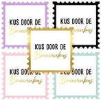 10x Sticker Postzegel Kus door de brievenbus (Stickers), Ophalen of Verzenden, Nieuw, Meerdere stickers