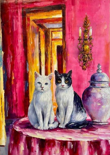 Yuni R. P - XL - La Mirada Felina, Antiek en Kunst