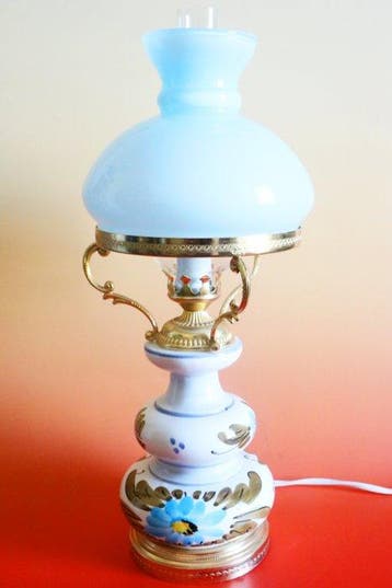Tafellamp - Kristal, Opaline glas