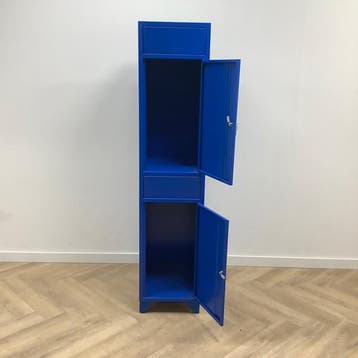 metalen wasgoed kast, 2 vaks met sleutels (hxbxd) 190x42x50, Ophalen of Verzenden, Gebruikt