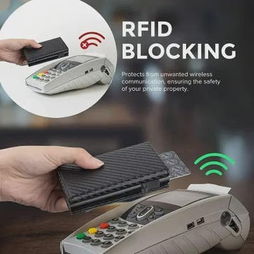 Minimalistische Portemonnee met Pop-up Kaarthouder, RFID-blo, Verzenden, Nieuw