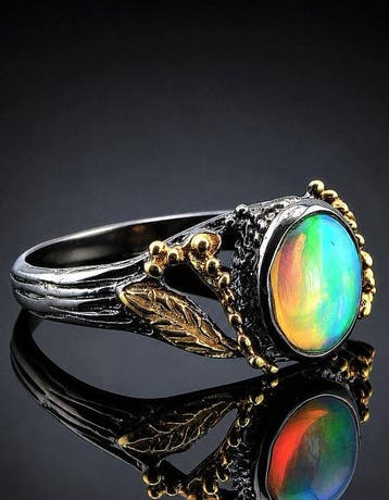 Opaal - Zilver - Ring - Mystic Glow