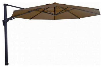 Zweefparasol VirgoFlex Taupe Ø350cm inclusief zware, Ophalen of Verzenden, Nieuw