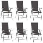 Tuinstoelen 6 st inklapbaar textileen zwart, Tuin en Terras, Tuinstoelen, Verzenden, Nieuw