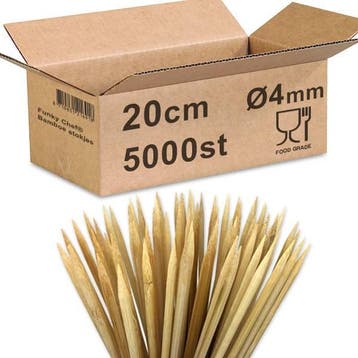 Bamboe prikkers 20cm Ø4mm rond met punt Foodgrade 5000 stuks, Ophalen of Verzenden, Overige typen