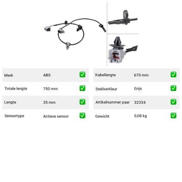 ABS-sensor Achteras rechts Subaru Forester, Auto-onderdelen, Verzenden, Nieuw, Subaru