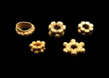 Oud-Romeins Goud decoratieve kralen (5x) - 5 mm (Zonder
