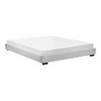 Houten bed Laag kunstleer met bedbodem 140x200 cm wit, Huis en Inrichting, Slaapkamer | Bedden, Verzenden, Nieuw