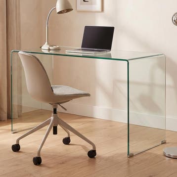 *WOONWINKEL* Kare Design Clear Club Bureau Van Gebogen Glas, Huis en Inrichting, Verzenden, Nieuw