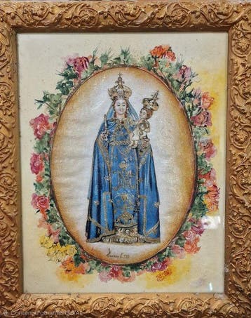 Onze-Lieve-Vrouw van de Rozenkrans - Vintage - Canvas - 20e