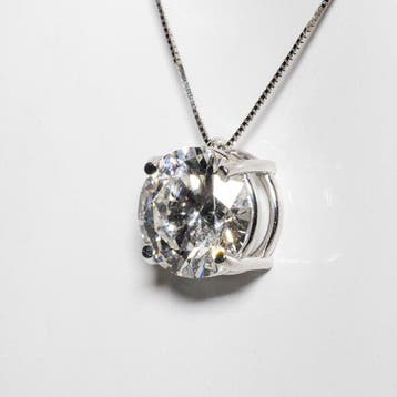 Ketting met hanger - 18 karaat Witgoud - 3.12ct. tw. Diamant
