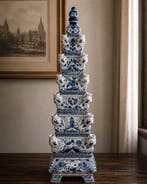Vaas - Delft Blauw - Aardewerk - Grote Tulpenvaas XXL