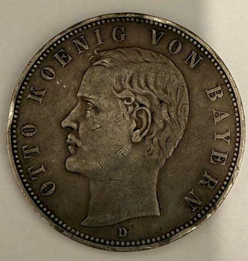 Duitsland, keizerrijk Otto. 5 Mark 1907 / Bavaria (Zonder