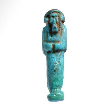 Oud-Egyptisch Faience Shabti, Antiek en Kunst