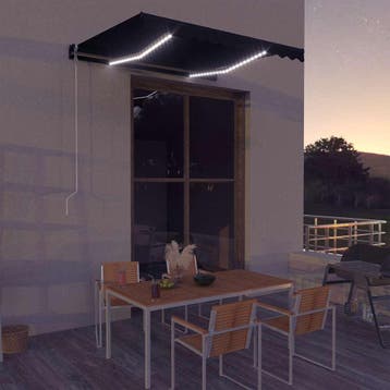 vidaXL Luifel handmatig uittrekbaar met LED 300x250 cm, Verzenden, Nieuw
