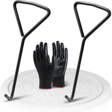 Putdeksel opener set 29cm rvs | retourdeal 33% korting, Ophalen of Verzenden, Nieuw