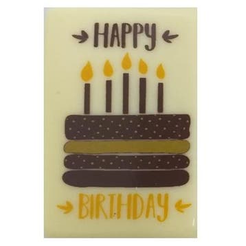 Chocoladedecoratie Happy Birthday 50st., Verzenden, Nieuw