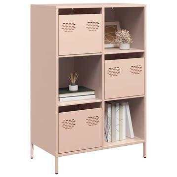 vidaXL buffetkast 68x39x103,5 cm staal roze, Minder dan 50 cm, Verzenden, 100 tot 150 cm, Nieuw