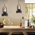 vidaXL Plafondlampen 2 st rond E27 zwart, Verzenden, Nieuw