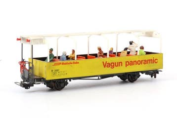 Bemo H0m - Modeltrein personenwagen (1) - Panoramawagen B, Nieuw