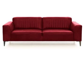 Bankstel Aspen - rechte banken - Rood, Nieuw, Leer