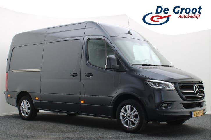 Zakelijke Lease |  Mercedes-Benz Sprinter 319 CDI L2H2 Selec, Auto's, Bestelauto's, Lease, Zwart, Handgeschakeld, Zilver of Grijs