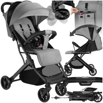 Buggy-kinderwagen Finn, opvouwbaar, 5-puntsgordel - grijs, Verzenden, Nieuw