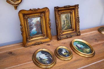 Lijst (5)- Decoreer de galeriewand. - Hout, bladgoud,