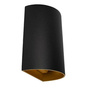 Moderne wandlamp Zwart / Goud | Rond | GU10 | Dimbaar | Hera, Ophalen of Verzenden, Nieuw, Metaal