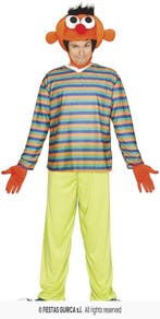 Ernie Kostuum - Bert en Ernie, Verzenden, Nieuw, Feestartikel