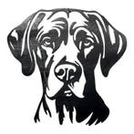 Wanddecoratie metalen hond Duitse dog 35 cm, Tuin en Terras, Verzenden, Nieuw