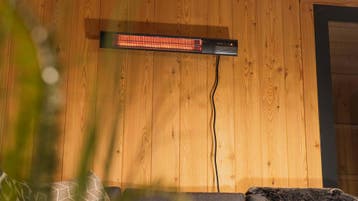 Donker wandheater zwart 1500 watt (Terras Verwarming), Verzenden, Nieuw