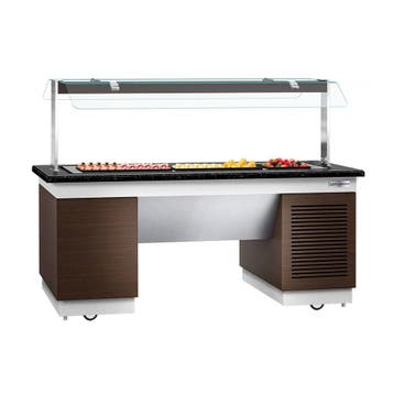 GGM Gastro | Buffet gekoeld DUBLIN - 2000mm - met gekoelde |, Verzenden, Nieuw in verpakking, Koelen en Vriezen