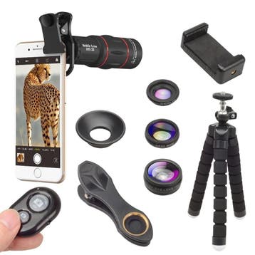 DrPhone APEX2 - 2 in 1 Telefoon Camera Lens Set – 18x Zoom L, Verzenden, Nieuw