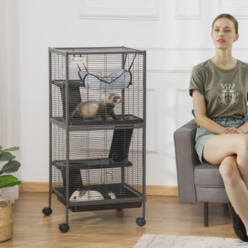 Pawut 4-level Portable Small Animal Cage for Small Animal, 2, Verzenden, Nieuw