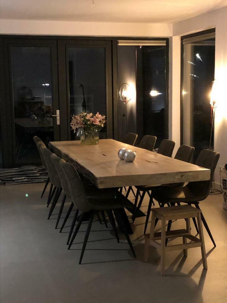 Robuuste Populieren Eetafel of Tuintafel, Tuin en Terras, Tuinsets en Loungesets, Eettafel, Nieuw, Hout, Ophalen of Verzenden
