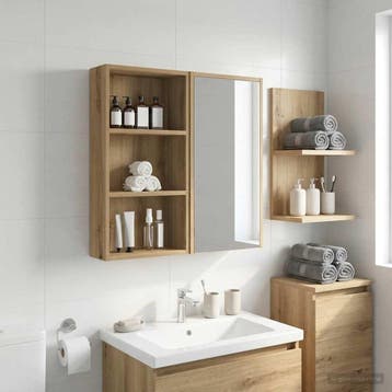 vidaXL Badkamer wandkast Artisanaal eiken 40 x 14 x 70 cm, Verzenden, Nieuw