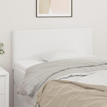 vidaXL Hoofdbord 100x5x78/88 cm kunstleer wit, Verzenden, Nieuw, Wit, Overige materialen