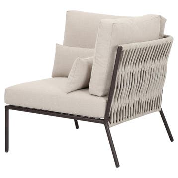 Sarenza hoek loungeset 4 delig zand rope terre frame, Tuin en Terras, Ophalen of Verzenden, Nieuw
