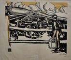 Edmond Bille (1878-1959) - woodcut from 1914, handsigned,