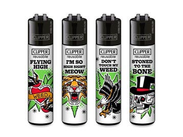 Clipper aansteker -420 TATTOO #2- CP11 (4 stuks), Verzenden, Nieuw