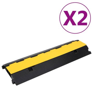vidaXL Kabelbeschermers drempel met 2 tunnels 2 st 100 cm, Verzenden, Nieuw