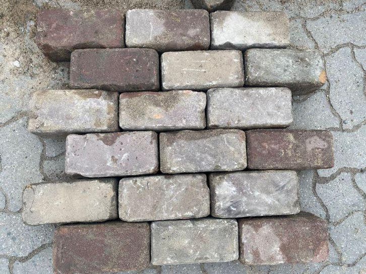 Oud gebakken keiformaat Wateringen (Losgestort), Tuin en Terras, Tegels en Klinkers, Ophalen of Verzenden